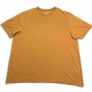 Denver Hayes Tee Shirt Mens Size XL Mustard Yellow Crew Neck Classic Fit